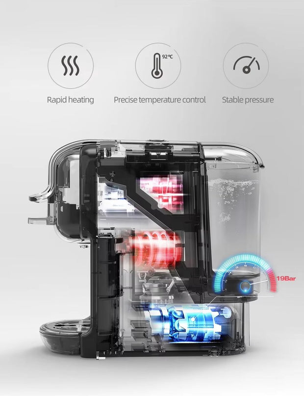 5 in 1 Koffiezetapparaat - Koffie Apparaat - Koffiemachine - Koffiemachines - Koffiemachines - Meerdere Capsules - Cappuccino - Latte - Heet/Koud - 5 In 1