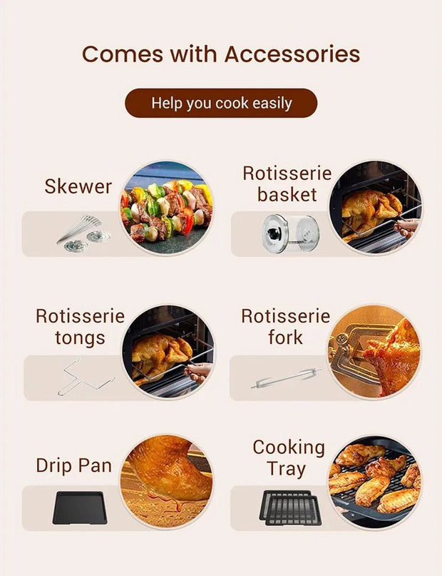 AirFryer XXL - Air Fryer - Heteluchtfriteuse - App control - Oven - Rotisserie - Dehydrator - Touch Screen - Turbo functie - 12 in 1 - 1700 watt