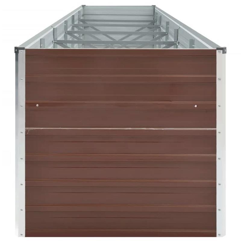 Groot Rustiek Metalen Hoogte Tuinbed – Verhoogd Plantenbak – Moestuinbak – Kruidenbak – Bloembak – Klassiek Verticale Latten – 480x80x77 cm – Duurzame Stabiele Constructie
