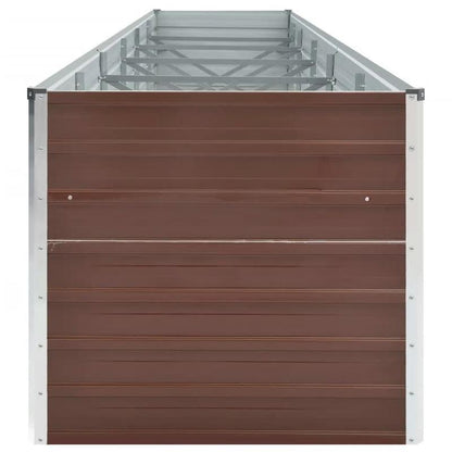 Groot Rustiek Metalen Hoogte Tuinbed – Verhoogd Plantenbak – Moestuinbak – Kruidenbak – Bloembak – Klassiek Verticale Latten – 480x80x77 cm – Duurzame Stabiele Constructie