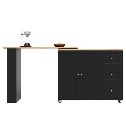 Dressoir – Opbergkast – Ladekast – Keukenkast – Wandkast – 360° Draaibaar – Verstelbare Lengte 135-203 cm