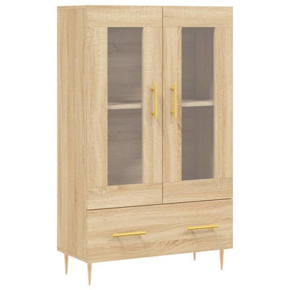 Simple Sideboard, Spacious Storage Cabinet with Display Shelf, Suitable for Kitchen, Living Room, Stylish Furniture, Offers Additional Storage Space and Home Decor, Ensures Safety. Tall Cabinet 69.5x31x115 cm, Treated Wood, S