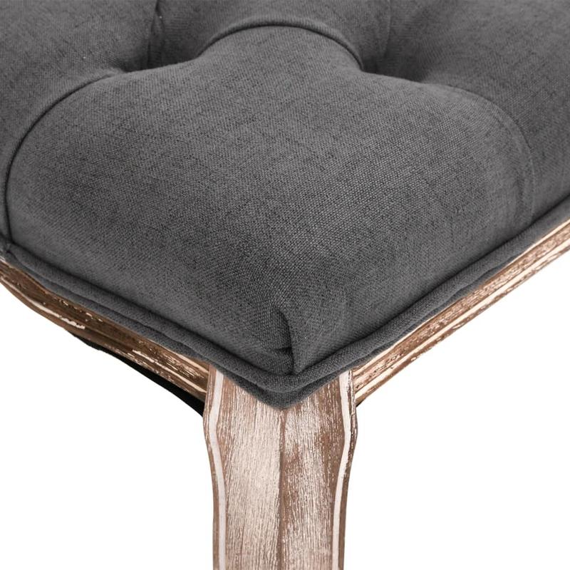 Modern Solid Wood Bench 110x38x48cm - Dark Gray Entryway Bench with Metallic Accents, Versatile Storage Stool for Living Room, Hallway & Home Decor, Storage Bench