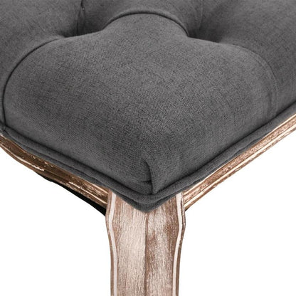 Modern Solid Wood Bench 110x38x48cm - Dark Gray Entryway Bench with Metallic Accents, Versatile Storage Stool for Living Room, Hallway & Home Decor, Storage Bench