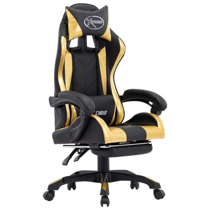 Gamestoel – Gaming Stoel – Game Stoel – Gaming Chair – Racestoel – Verstelbare Rugleuning – Inklapbare Voetsteun – Kunstleren Bekleding – 360° Draaibaar