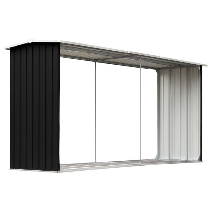 Houtopslag – Haardhoutrek – Brandhoutrek – Houtberging – Houtopslagrek – Gegalvaniseerd Staal – Extra Groot 330x92x153 cm – Weerbestendig & Stevige Constructie