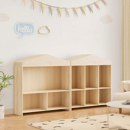 Boekenkast – Boekplank – Boekrekken – Boekenplanken – Boekenkasten – 40,7 Inch 9 Vakken – Duurzaam Niet-Hout Materiaal Natural Beige