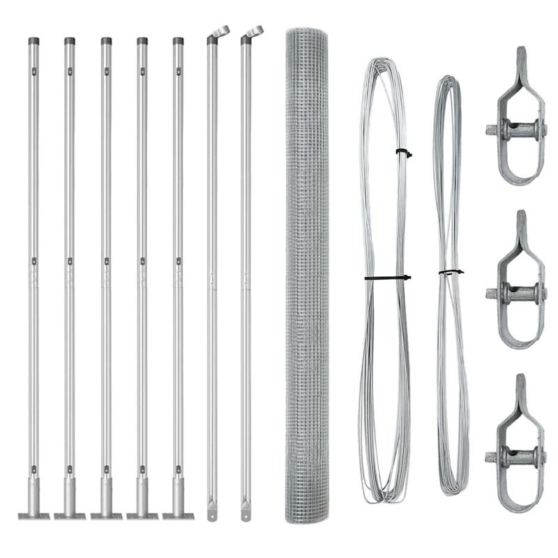 Durable Silver Steel Fence Posts Measuring 1.4 by 10 Meters.