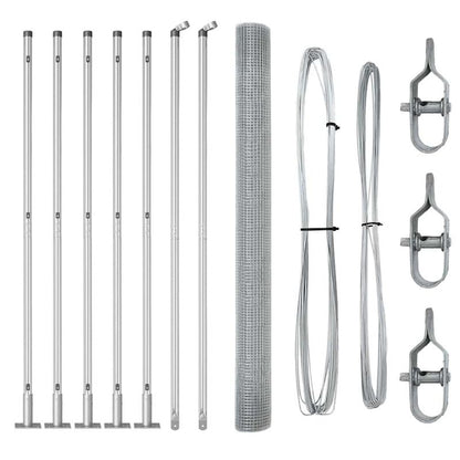 Durable Silver Steel Fence Posts Measuring 1.4 by 10 Meters.