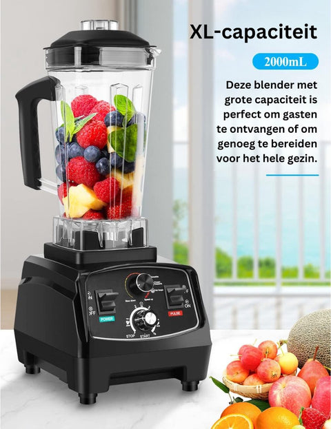 Mixer - Krachtige Professionele Smoothiemaker 2000W - 2 Liter Variabele Snelheid