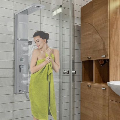Douchepaneel – Douche Systeem – Doucherail – Regendouche – Handdouche – 5-in-1 Multifunctioneel – Roestvrijstaal 304 – Geïntegreerde Opbergruimte