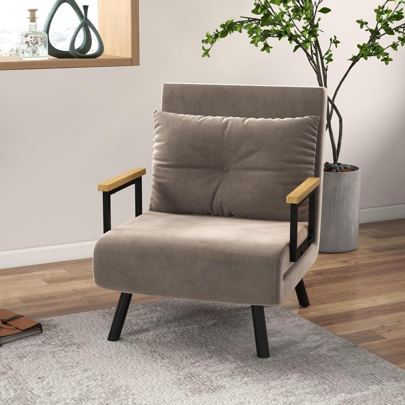 Verstelbare Relaxstoel – Schommelstoel – Lounge Stoel – Fauteuil – Slaapstoel – Stalen Frame – Zachte Foamvulling – 120kg Draagvermogen – Compact 63x73x81 cm