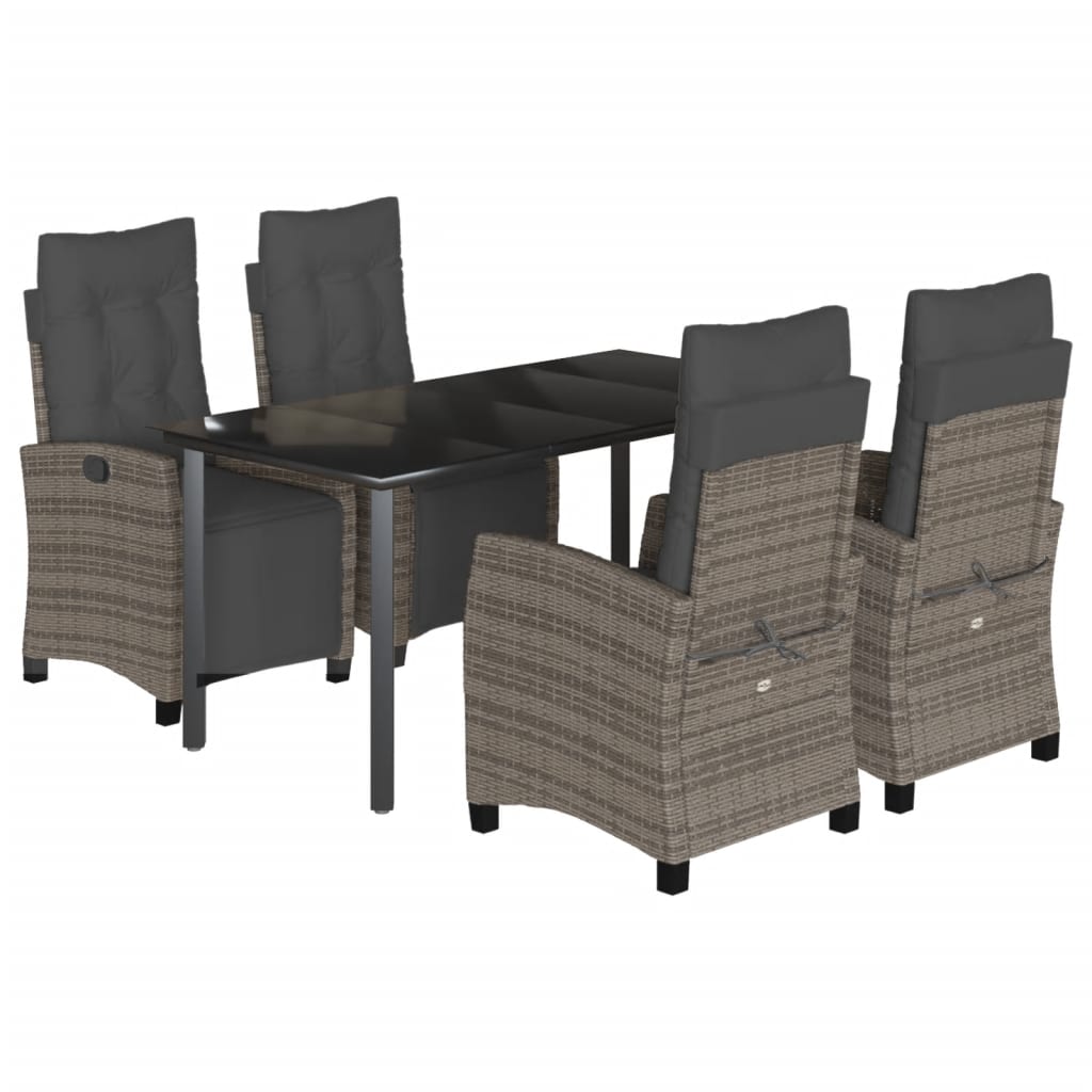 Loungebank – Tuinbank – Loungeset – Tuinmeubel – Outdoor Sofa – PE-Rattan – Verstelbare Rugleuning en Voetsteun