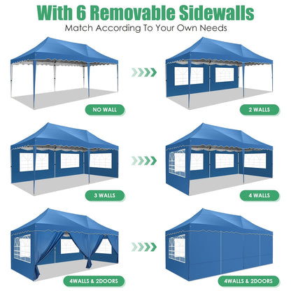 Pop-Up Tent – Vouwtent – Eventtent – Markttent – Overkapping – Verstelbare Hoogte – Stevig Aluminium Frame