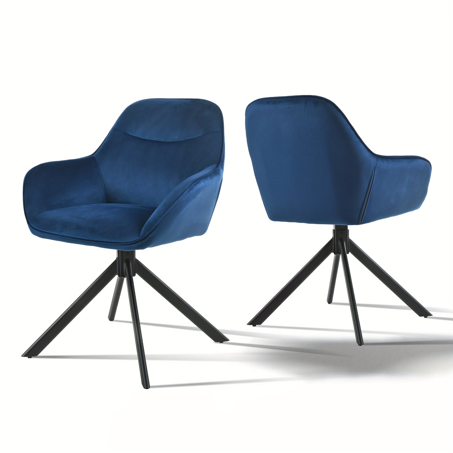 Draaibare Eetkamerstoel – Eetstoel – Stoel – Caféstoel – Restaurantstoel – Set Van 2 – Ergonomisch Design – Hoogwaardige Polyester Bekleding