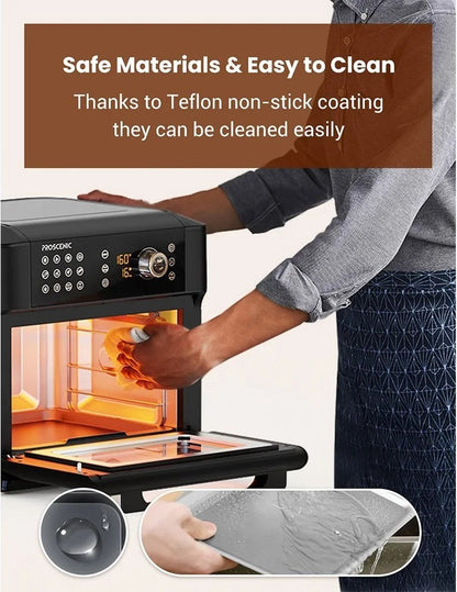 AirFryer XXL - Air Fryer - Heteluchtfriteuse - App control - Oven - Rotisserie - Dehydrator - Touch Screen - Turbo functie - 12 in 1 - 1700 watt - Zwart