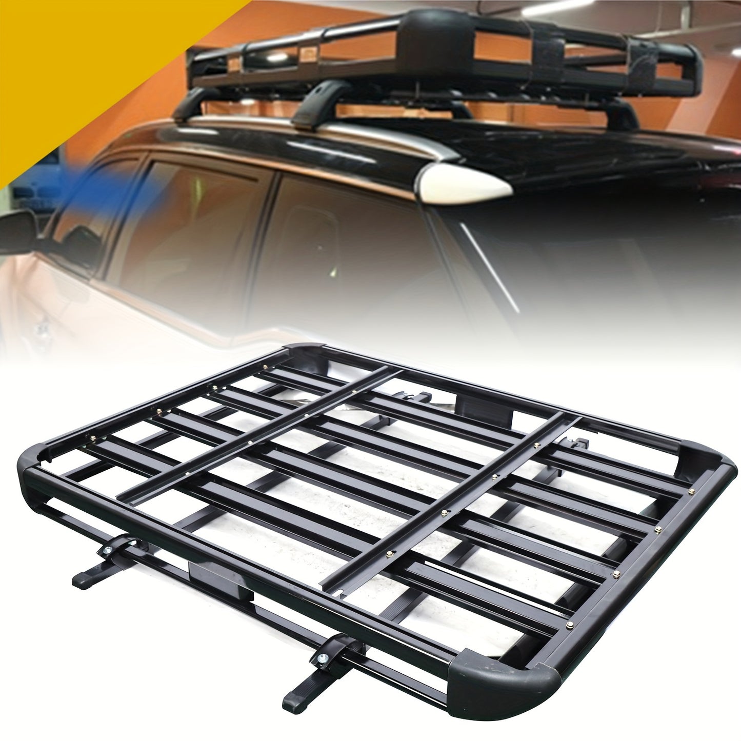 Dakkofferdrager – Dakdrager – Dakraildrager – Autodakdrager – Bagagedrager – Aluminium – Zwart – Maximale Draagcapaciteit 68 kg – Eenvoudige Installatie Zonder Boren