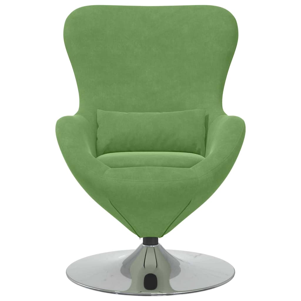 Fauteuil – Draaistoel – Relaxstoel – Loungestoel – Zetel – Lichtgroen – Velvet – Inclusief Voetensteun