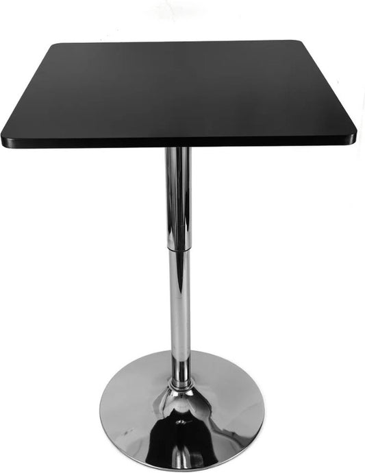 Statafel - Bartafel Keuken - Staantafel - Partytafel - Barmeubel - Voor Binnen & Buiten - 60x60x45 Cm - Zwart - QUORE