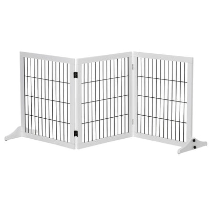 Dog barrier, safety gate, dog gate with support feet, stair gate, dog barrier, door gate for fireplace &amp; stove, pinewood white 185 x 36 x 71cm, Pet Safety Gate, Classic Design, Handcrafted Gate, Highquality Materials, Adj