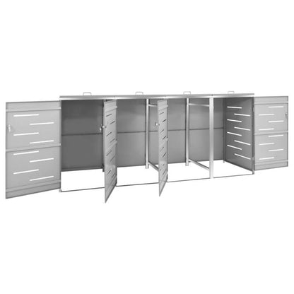 Afvalcontainer – Vuilnisbak – Afvalbak – Kliko – Containers – Extra Ruim 4 Ton Capaciteit – Roestvrij Stalen Frame & Slotbaar Dakvormig Deksel