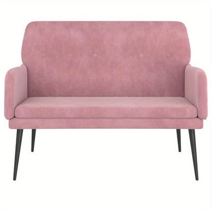 Sofa 108X79X79 Cm Velvet Pink This Couch Is Ideal As a Shoe Stool in Your Hallway Or As a Storage Stool in Your Living Room.