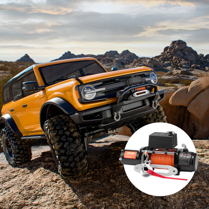 Elektrische Lier – Winch – Takel – Kabellier – Bumperlier – 4536 kg Trekkracht – Synthetisch Touw – Waterdicht – Draadloze Afstandsbediening