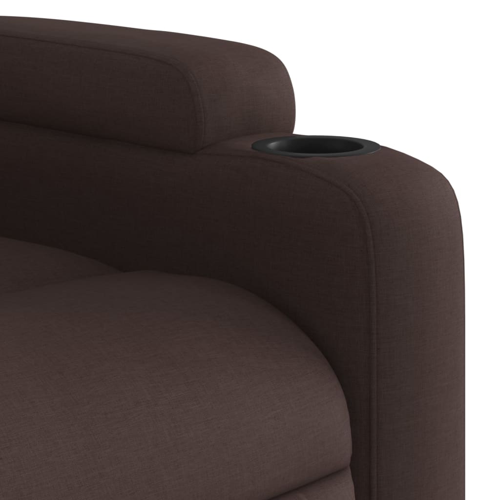 Elektrisch Verstelbare Stoel – Relaxstoel – Fauteuil – Lounge Stoel – Comfortzetel – Bruin – Stil Elektrisch Verstelbaar – Ademend Gewatteerd Textiel
