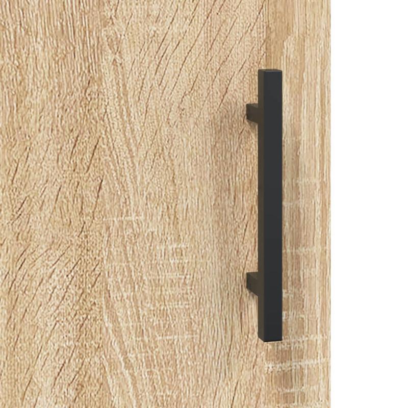 Highboard – Ladekast – Dressoir – Opbergkast – Sideboard – Sonoma Eiken – Duurzaam Houtcomposiet – Metalen Poten – 69,5x34x180 cm