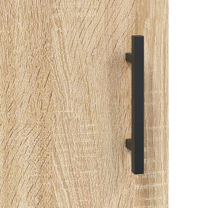 Highboard – Ladekast – Dressoir – Opbergkast – Sideboard – Sonoma Eiken – Duurzaam Houtcomposiet – Metalen Poten – 69,5x34x180 cm