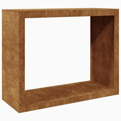 Houtopslag Buiten – Brandhoutrek – Haardhout Oplag – Houtberging – Houtrek – Weerbestendig Cortenstaal – Uittrekbare Plank 100x40x80 cm – Roestvast & Duurzaam