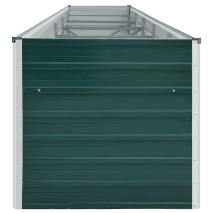 Bloemenrek – Plantenrek – Plantenstandaard – Plantentafel – Bloementrap – Gegalvaniseerd Staal – 400x80x45 cm – Weerbestendig – Groen