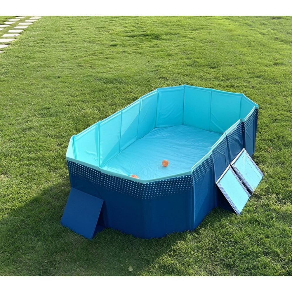 Opvouwbaar Zwembad – Kinderzwembad – Hondenbad – PVC Zwembad – Stevig Zwembad – 330 Liter Inhoud – Antislip Bodem