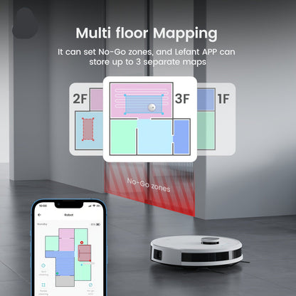 Robotstofzuiger – Dweilrobot – Stofzuigrobot – Automatische Stofzuiger – Schoonmaakrobot – 4000Pa Zuigkracht – Dual Power Batterij & Netstroom
