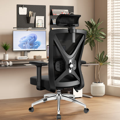 Bureaustoel – Ergonomische Stoel – Office Chair – Bureau Stoel – Gaming Stoel – Verstelbare Armleuningen – Lendensteun & Hoofdsteun – Draaibaar – Tot 200 Kg