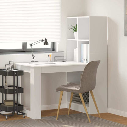Bureau – Schrijftafel – Werkplek – Computerbureau – Bureau Wit – Krasbestendig Hout – Ingebouwde Opbergruimte