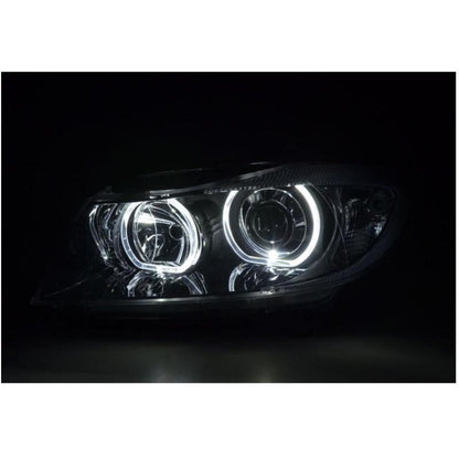 Koplampen BMW E90 – Autolampen – Led Verlichting – Angel Eyes – Auto Lichtunits – H7 Compatible – Witte LED Parklichten – Elektrische Hoogteverstelling