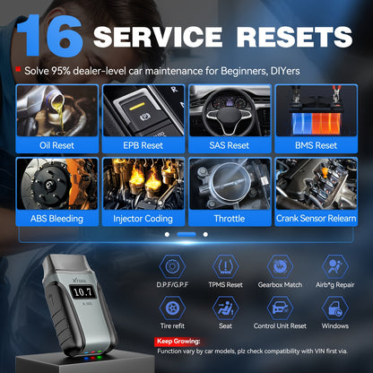 Auto Diagnose Scanner – OBD2 Scanner – Uitleesapparaat – Auto Diagnose Tool – Bi-directionele Scanner – 16+ Resetfuncties – Draadloos Met Lifetime Updates