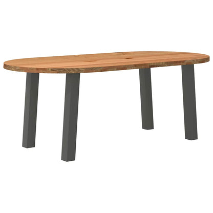 Eettafel – eetkamertafel – tafel – massief houten tafel – robuuste tafel – Massief Eikenhout – 240x100x74 cm – Stevige Stalen Poten Anthraciet