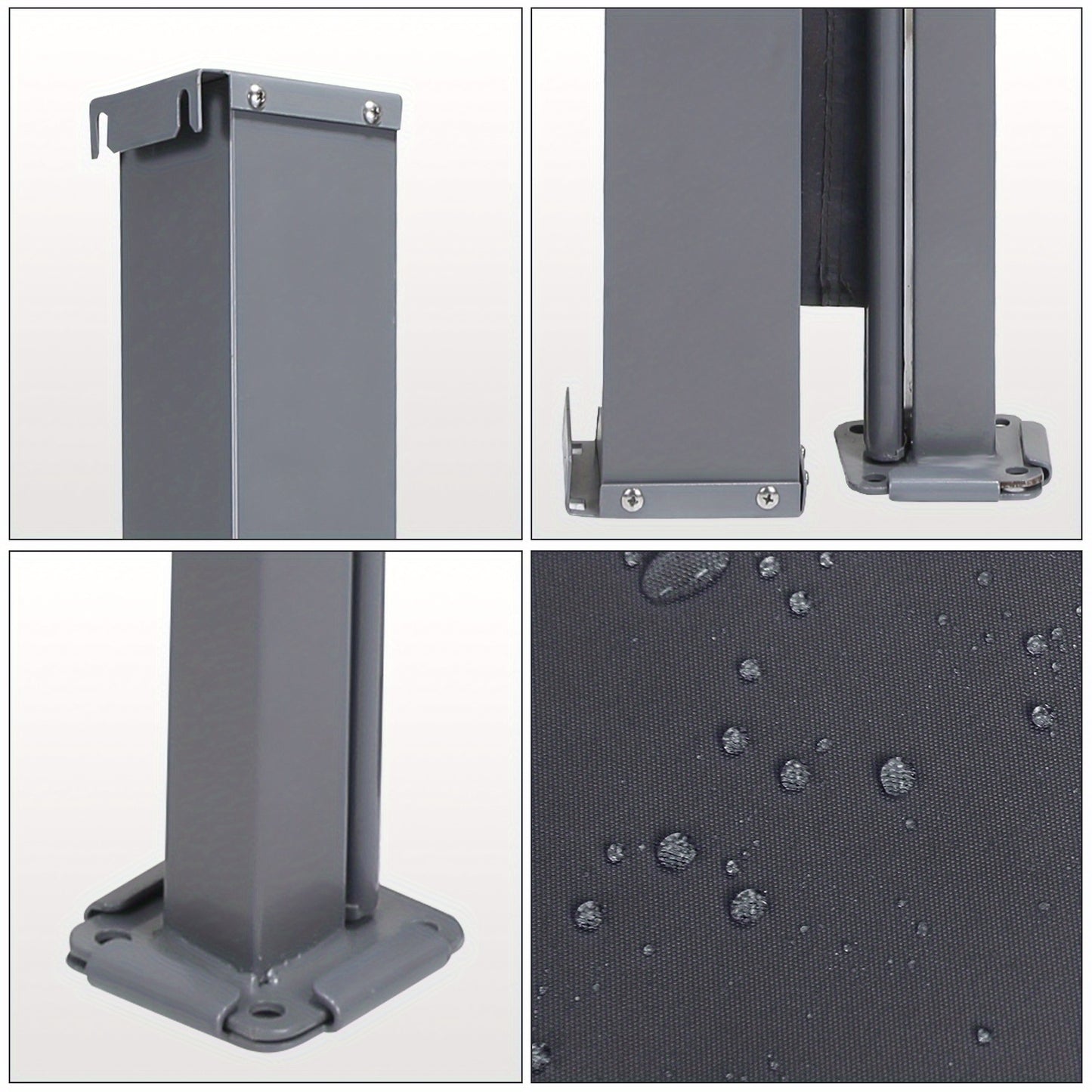 Zonnescherm – Zijdelingse Zonwering – Buitenluifel – Balkonafscherming – Terrasscherm – Stevig Aluminium/IJzeren Frame – 160x300 cm – UV-bestendig en Waterafstotend