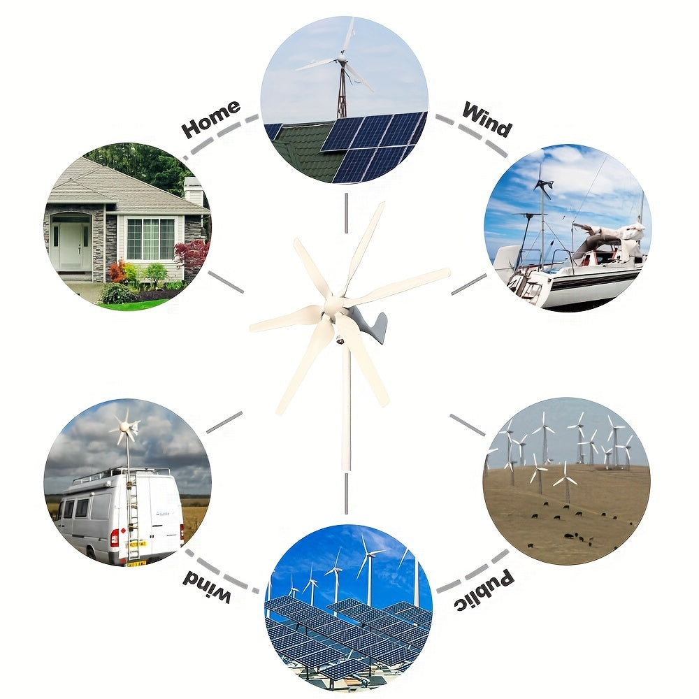 Horizontale As Windturbine – Windgenerator – Windmolentje – Windturbineset – Offgrid Generator – 1000W Vermogen – Laagstart Bij Weinig Wind