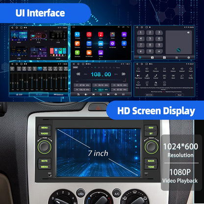 Android Car Radio – Auto Multimedia Systeem – Navigatie Unit – Auto Headunit – GPS Speler – Met Microfoon en Dashcam – 7 Inch HD Touchscreen – 4GB RAM 64GB Opslag