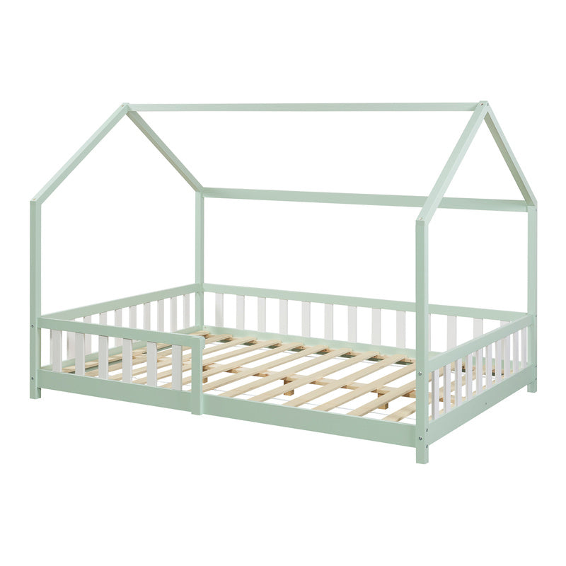 Kinderbed – Kinderbedden – Eenpersoonsbed – Hoogslaper – Stapelbed – Valbeveiliging – Massief Dennenhout – 140 x 200 cm