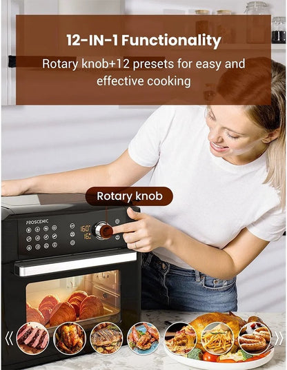 AirFryer XXL - Air Fryer - Heteluchtfriteuse - App control - Oven - Rotisserie - Dehydrator - Touch Screen - Turbo functie - 12 in 1 - 1700 watt