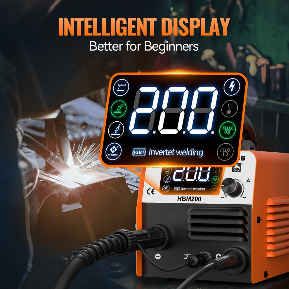 3-in-1 Lasmachine – MIG Lasser – TIG Lasser – MMA Lasser – Gasloos Lassen – 200A Max Vermogen – Compact Draagbaar Ontwerp