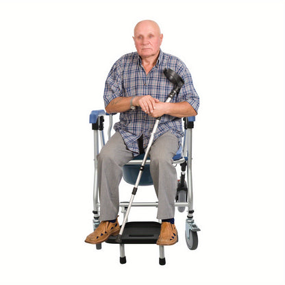 Badkamerstoel – Douchestoel – Toiletstoel – Ziekenhuisstoel – Verzorgingsstoel – Opvouwbaar Aluminium Frame – Comfortabele Zitting met Toiletopening