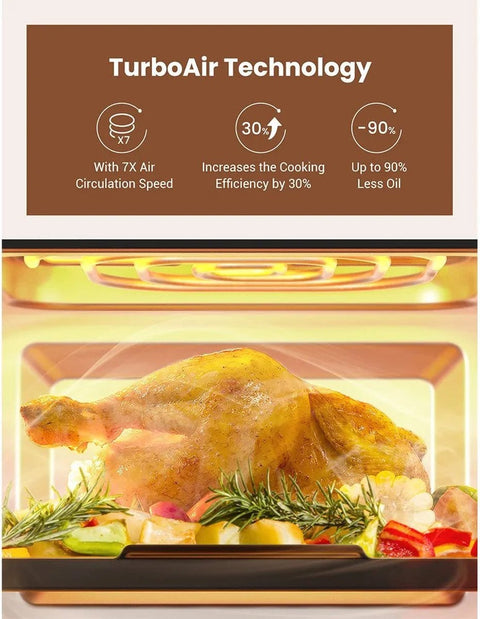 Air Fryer - Airfryer Oven - Heteluchtfriteuse - 15L - 1700W - 5 Accessoires - PFAS-vrij - 80 tot 200 Graden - Zwart