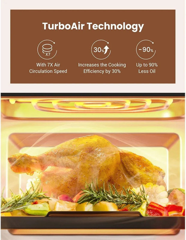 Air Fryer - Airfryer Oven - Heteluchtfriteuse - 15L - 1700W - 5 Accessoires - PFAS-vrij - 80 tot 200 Graden - Zwart