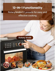 Air Fryer - Airfryer Oven - Heteluchtfriteuse - 15L - 1700W - 5 Accessoires - PFAS-vrij - 80 tot 200 Graden - Zwart