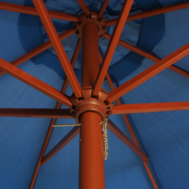 Solid Parasol with wood mast 300x258cm